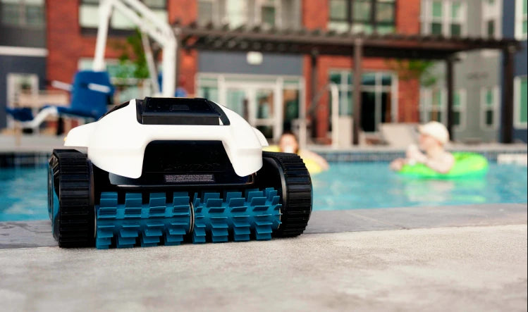 SPINO E1 at the pool edge